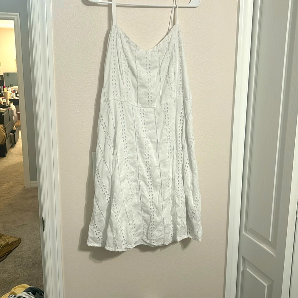 old navy eyelet fit and flare dress